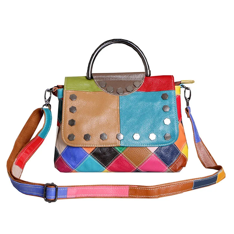 Cross Border Manufacturers a Generation of Fat Genuine Leather Lady Bag Cowhide Handbag Shoulder Colorful Contrast Color Shoulde
Cross Border Manufacturers a Generation of Fat Genuine Leather Lady Bag Cowhide Handbag Shoulder Colorful Contrast Color Shoulde