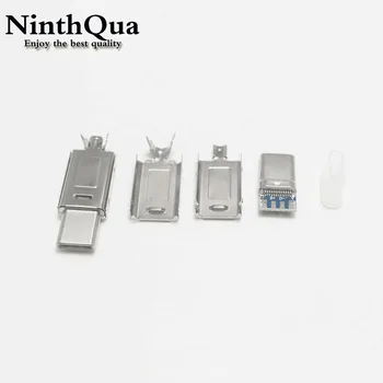1/2/5set Nickel-plated OTG USB 3.1 4P Type C Male Plug Welding USB-C 4 in 1 DIY Repairs Cable Charger Connector for Phone ect
1/2/5set Nickel-plated OTG USB 3.1 4P Type C Male Plug Welding USB-C 4 in 1 DIY Repairs Cable Charger Connector for Phone ect
