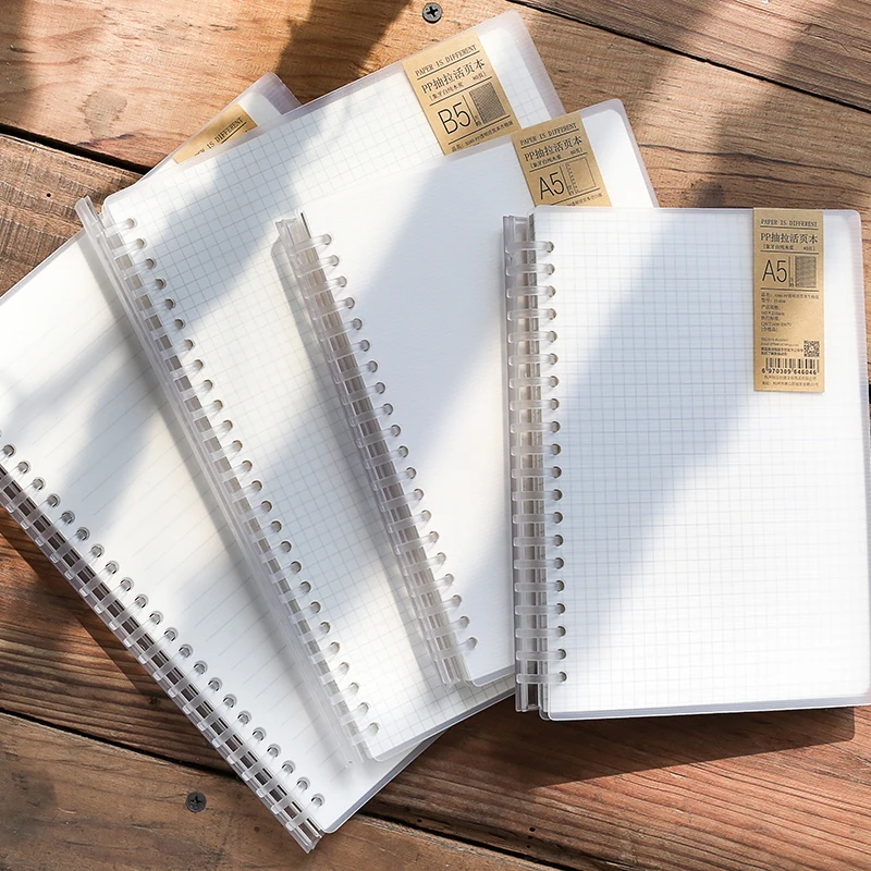A5/ B5 Creativity Loose-leaf Student Pp Transparent Notebook Simple Girls Removable Memo Pad Journals School Stationery Supplies
A5/ B5 Creativity Loose-leaf Student Pp Transparent Notebook Simple Girls Removable Memo Pad Journals School Stationery Supplies