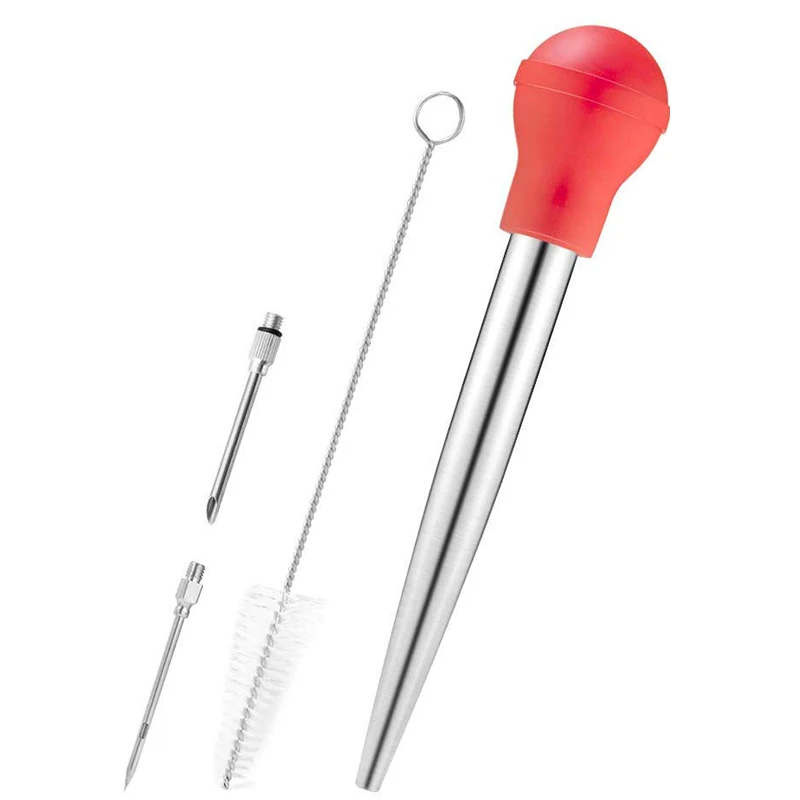 4Pcs Turkey Baster Turkey Seasoning Pump Drip Oil Seasoning Tube with Barbecue Tool
4Pcs Turkey Baster Turkey Seasoning Pump Drip Oil Seasoning Tube with Barbecue Tool