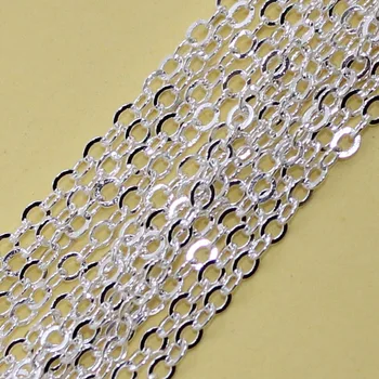 Free Shipping 5 Meters Wholesale Silver Plated Oval Chains 1.5x2mm For Jewelry Making DIY Findings
Free Shipping 5 Meters Wholesale Silver Plated Oval Chains 1.5x2mm For Jewelry Making DIY Findings