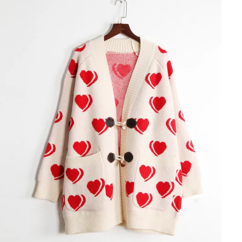 Cozy Long Cardigans Vintage Heart Shape Cute Sweaters Female 2019 Autumn Winter New Loose Large Size Knit Jacket Korean Jumpers
Cozy Long Cardigans Vintage Heart Shape Cute Sweaters Female 2019 Autumn Winter New Loose Large Size Knit Jacket Korean Jumpers