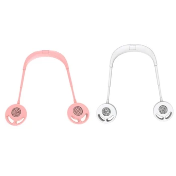 2 Set 2000 MAh Hands-Free Neck Fan Bladeless Fan Hanging Rechargeable Mini Sports Fans Air Conditioner, White & Pink 
2 Set 2000 MAh Hands-Free Neck Fan Bladeless Fan Hanging Rechargeable Mini Sports Fans Air Conditioner, White & Pink
