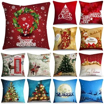 MRL Christmas Style Polyester Cushion Cover Santa Christmas Gift Greeting Sofa Home Decoration Decorative Pillow Cover
MRL Christmas Style Polyester Cushion Cover Santa Christmas Gift Greeting Sofa Home Decoration Decorative Pillow Cover