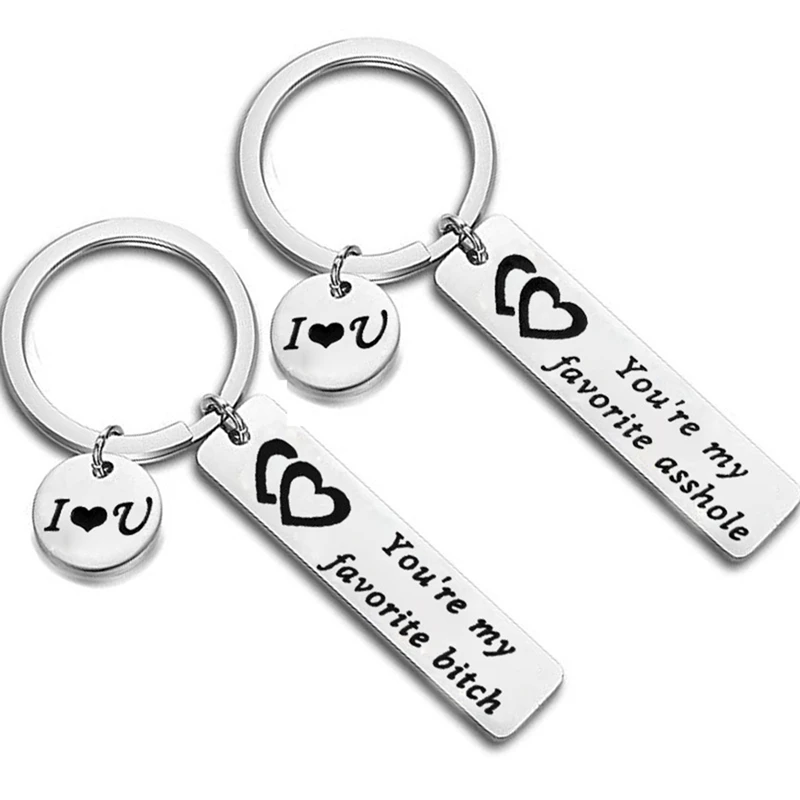 You're My Favorite Asshole Quote Key Chain Key Rings Funny Romantic Letter Pendant Keychain Couple Jewelry Valentine's Day Gift
You're My Favorite Asshole Quote Key Chain Key Rings Funny Romantic Letter Pendant Keychain Couple Jewelry Valentine's Day Gift