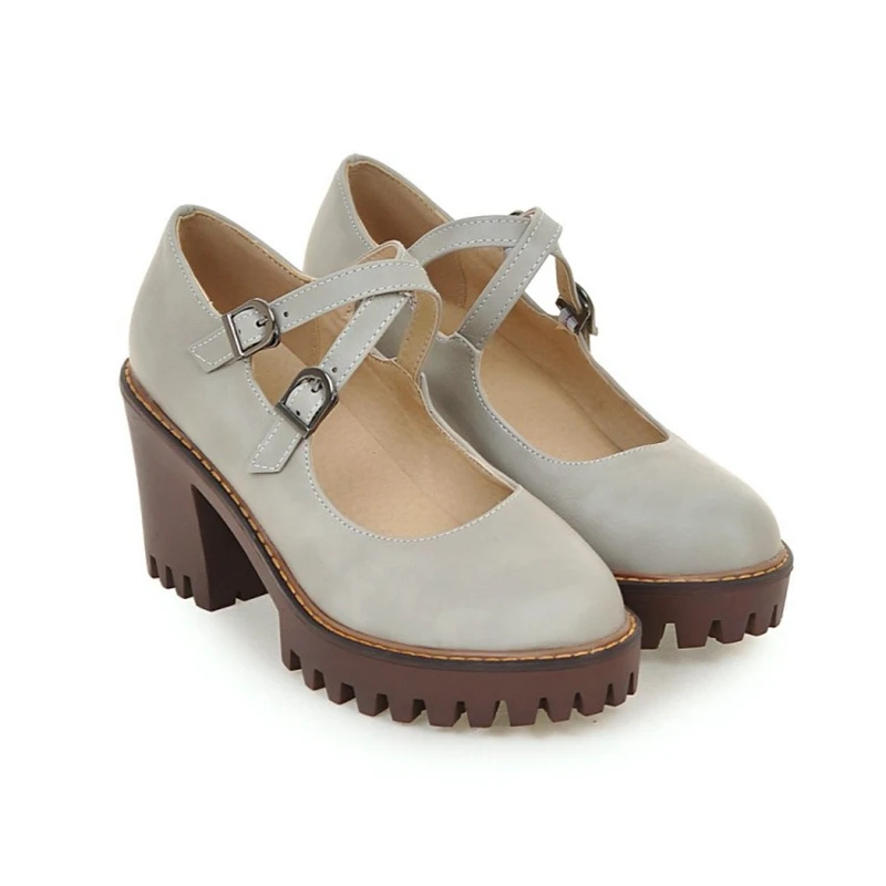 ASILETO Shoes Women Mid Chunky Heels Buckle Pumps Vintage Ladies Plus Size 42 43 Retro Dress Spring Autumn Student F1301
ASILETO Shoes Women Mid Chunky Heels Buckle Pumps Vintage Ladies Plus Size 42 43 Retro Dress Spring Autumn Student F1301