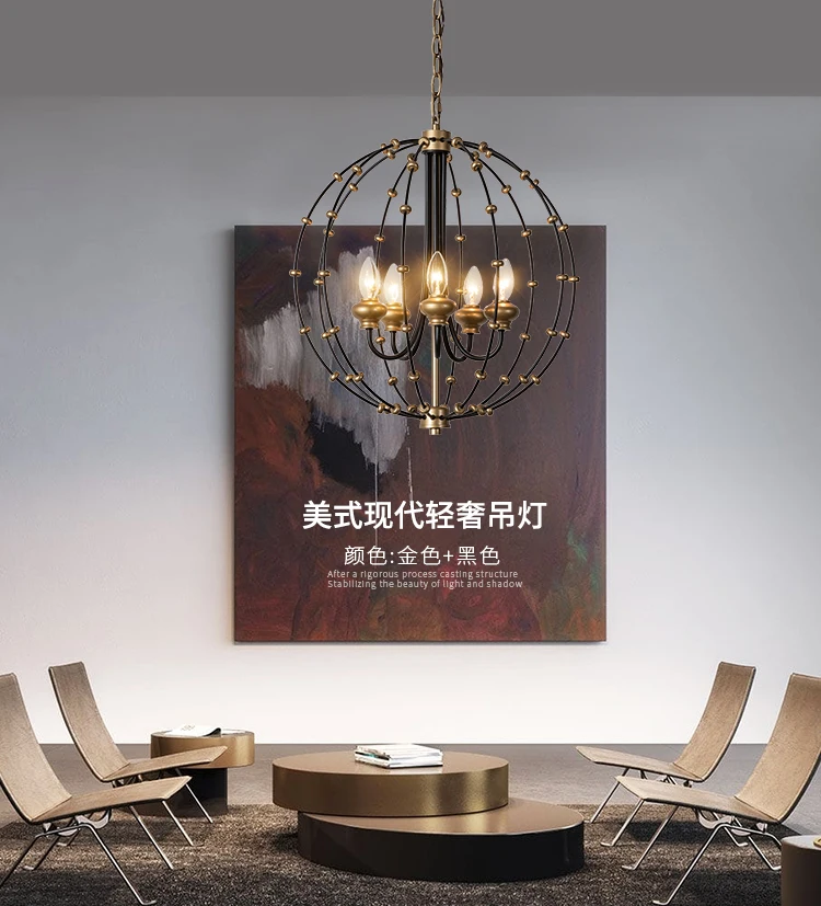 light luxury creative cloakroom lamps post modern simple living room bedroom personalized creative study round retro Chandelier
light luxury creative cloakroom lamps post modern simple living room bedroom personalized creative study round retro Chandelier