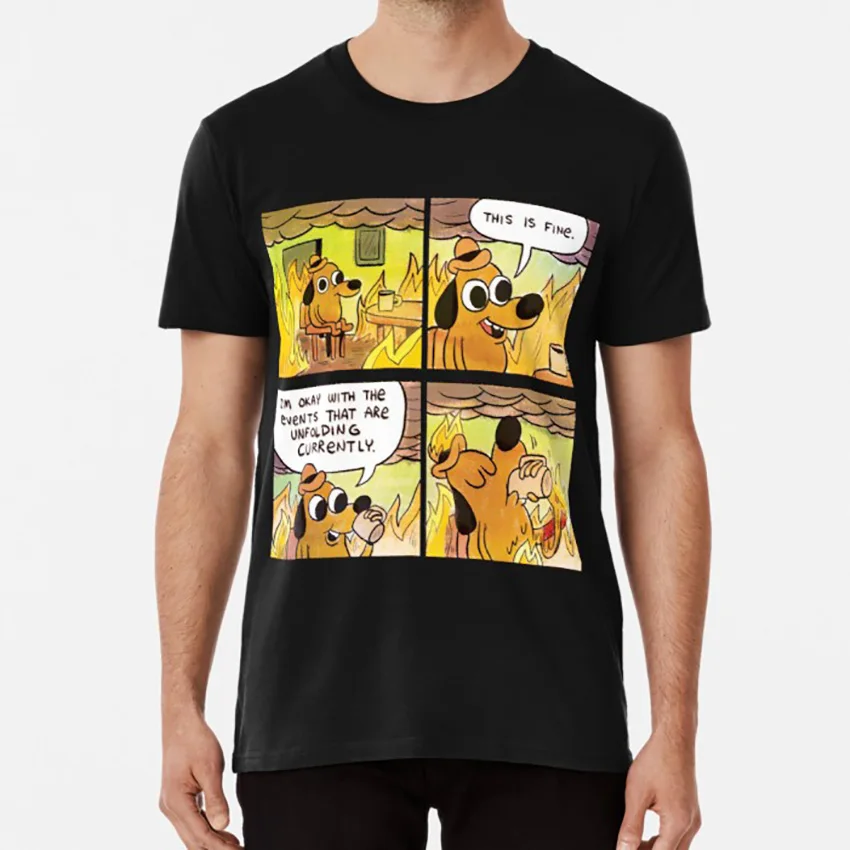 

This is Fine (4 Panel Comic) T shirt this is fine meme fine dog bitcoin ethereum litecoin cryptocurrency funny btc