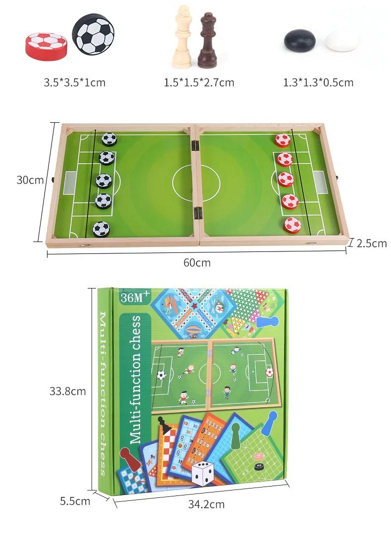 Foldable 4in1Foosball Winner Games Table Hockey Game Catapult Chess Flying Chess Parent-child Interactive Toy Family Party Game Foldable 4in1Foosball Winner Games Table Hockey Game Catapult Chess Flying Chess Parent-child Interactive Toy Family Party Game