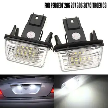 2X LED Number License Plate Lights 18SMD No Error Free light bulb For PEUGEOT 206 207 306 307 406 407 for CITROEN C3 C4 C5 
2X LED Number License Plate Lights 18SMD No Error Free light bulb For PEUGEOT 206 207 306 307 406 407 for CITROEN C3 C4 C5