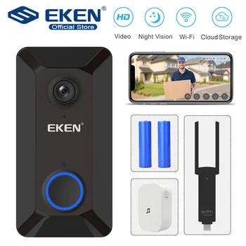 EKEN Smart Wireless Wifi Video Doorbell Intercom Phone Call Door Bell Camera Infrared Remote Record Home Security Monitoring
EKEN Smart Wireless Wifi Video Doorbell Intercom Phone Call Door Bell Camera Infrared Remote Record Home Security Monitoring