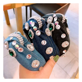 Korean Headband Women cowboy Braided Headband Vintage Twist Turban Hair accessories Wide Hairband Handmade Crystal Boho Hair Acc
Korean Headband Women cowboy Braided Headband Vintage Twist Turban Hair accessories Wide Hairband Handmade Crystal Boho Hair Acc