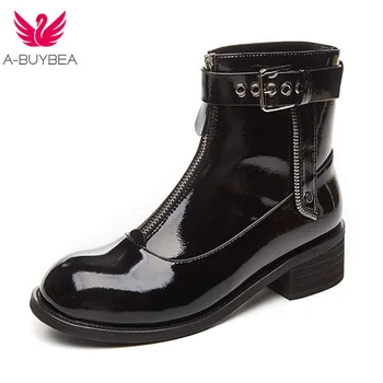 Genuine Leather Women Ankle Boots Belt Bukle Woman ShortBoots Round Toe Zipper Ladies Autumn Shoes Platform Women Short Boots 
Genuine Leather Women Ankle Boots Belt Bukle Woman ShortBoots Round Toe Zipper Ladies Autumn Shoes Platform Women Short Boots