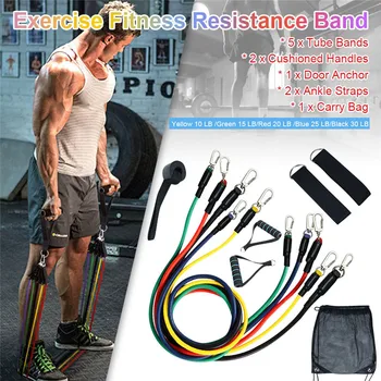 11pcs/set 1pc/set Pull Rope Fitness Exercises Resistance Bands Latex Tubes Pedal Excerciser Body Training Workout Yoga
11pcs/set 1pc/set Pull Rope Fitness Exercises Resistance Bands Latex Tubes Pedal Excerciser Body Training Workout Yoga
