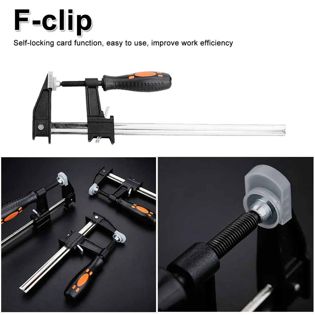 Wood Working Quick Ratchet Release Speed Squeeze Work Bar Clamp Clip Kit Hand Tool F-type clamp
Wood Working Quick Ratchet Release Speed Squeeze Work Bar Clamp Clip Kit Hand Tool F-type clamp