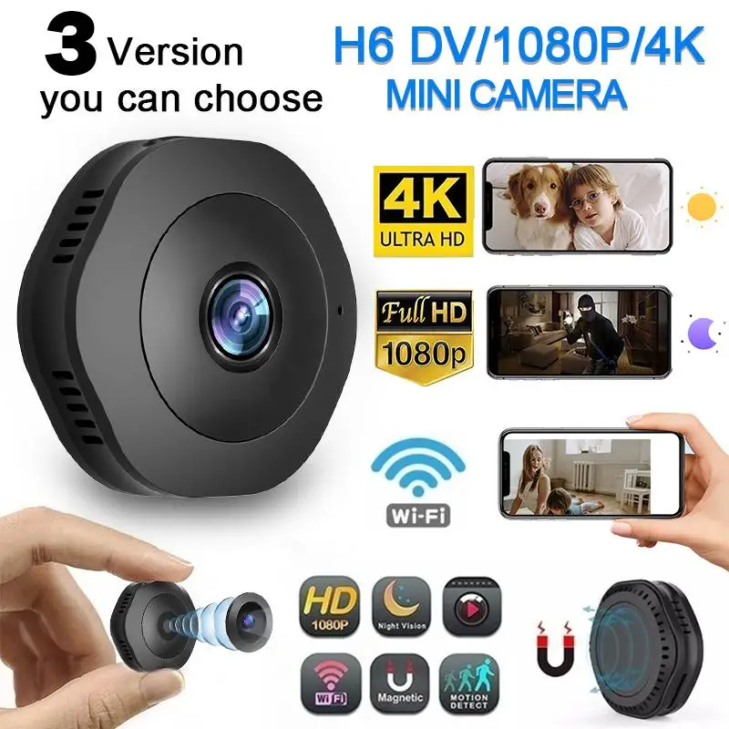Mini DV WiFi Camera Home Security Camera HD 4K 1080P Night Vision Motion Detection Actie Camera motion Sensor Camcorder tracking
Mini DV WiFi Camera Home Security Camera HD 4K 1080P Night Vision Motion Detection Actie Camera motion Sensor Camcorder tracking