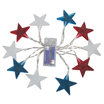 Star String Lights for Independence Day Decor, 6.6 Ft 12 LEDs USA American Stars Flag Lighting, Red White Blue Lights
Star String Lights for Independence Day Decor, 6.6 Ft 12 LEDs USA American Stars Flag Lighting, Red White Blue Lights