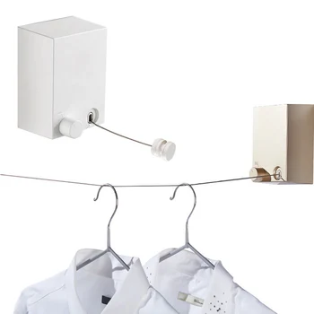 Outdoor Clothes Rope Indoor Retractable Clothesline Telescopic Stainless String Laundry Hangers Wall Mounted Drying Rack
Outdoor Clothes Rope Indoor Retractable Clothesline Telescopic Stainless String Laundry Hangers Wall Mounted Drying Rack