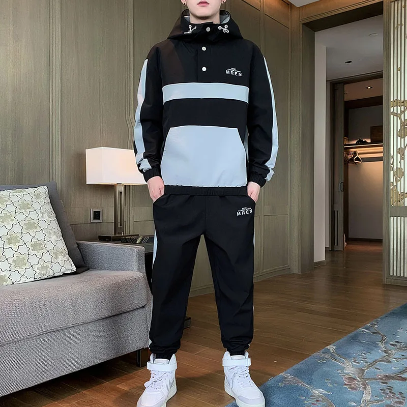 Fashion Tracksuit Set Men 2020 New Clothing Set Mens Sweat Suits 2 Pieces Baseball Jacket + Sweatpants Male Hip Hop Jogger Set
Fashion Tracksuit Set Men 2020 New Clothing Set Mens Sweat Suits 2 Pieces Baseball Jacket + Sweatpants Male Hip Hop Jogger Set