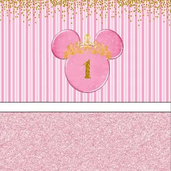 8x8FT Pink Stripes Wall Gold Coins Happy 1st Birthday Minnie Head Custom Photo Background Studio Backdrops Vinyl 240cm x 240cm
8x8FT Pink Stripes Wall Gold Coins Happy 1st Birthday Minnie Head Custom Photo Background Studio Backdrops Vinyl 240cm x 240cm