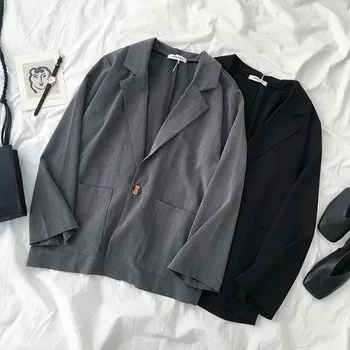 ZCWXM Vintage Work Fashion Solid Women Blazers Single Button Notched Autumn Jacket 2020 Pocket Lady Blazer Feminino
ZCWXM Vintage Work Fashion Solid Women Blazers Single Button Notched Autumn Jacket 2020 Pocket Lady Blazer Feminino