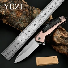 

Titanium Folding Knives 3Cr13Mov 55HRC Steel Handle Tactical Camping Hunting Survival Pocket Utility EDC Knife