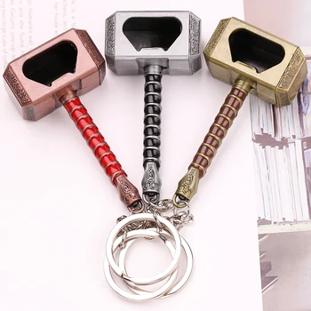 Wholesale 10 Piece Marvel Avengers Thor Hammer Bottle Opener Keychain 3 Colors High Quality Multifunction Jewelry For Men Gift
Wholesale 10 Piece Marvel Avengers Thor Hammer Bottle Opener Keychain 3 Colors High Quality Multifunction Jewelry For Men Gift