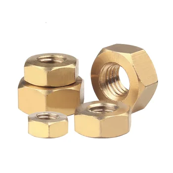 

5pcs Solid Brass metric hex hexagon full nuts for bolts/screws M1.4/M1.6/M2/M2.5/M3/M4/M5/M6/M8/M10/M12/M14/M16/M18/M20/M22/M24