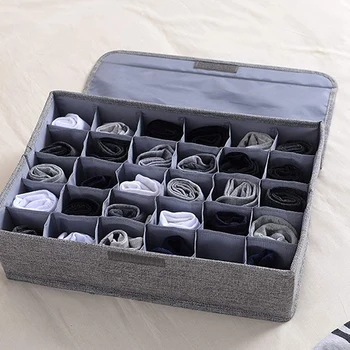 Underwear Socks Storage Organizer with Lids Foldable Closet Drawer Divider 30 Cells, Storage Box for Socks Underwear
Underwear Socks Storage Organizer with Lids Foldable Closet Drawer Divider 30 Cells, Storage Box for Socks Underwear