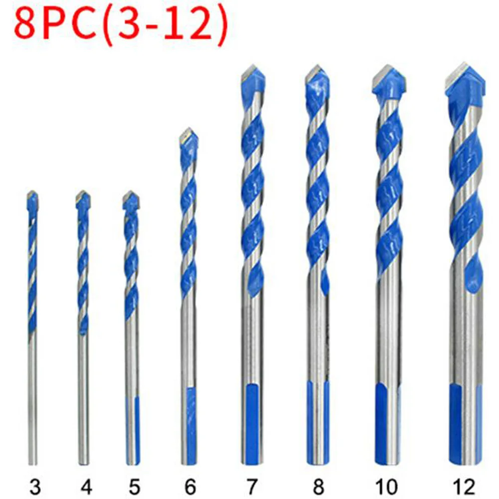 8PCS 3-12MM Multifunctional Tile Drill Bits Set For Ceramic Glass Wall Drilling For Tile, Plastic, Glass Drill Bits
8PCS 3-12MM Multifunctional Tile Drill Bits Set For Ceramic Glass Wall Drilling For Tile, Plastic, Glass Drill Bits