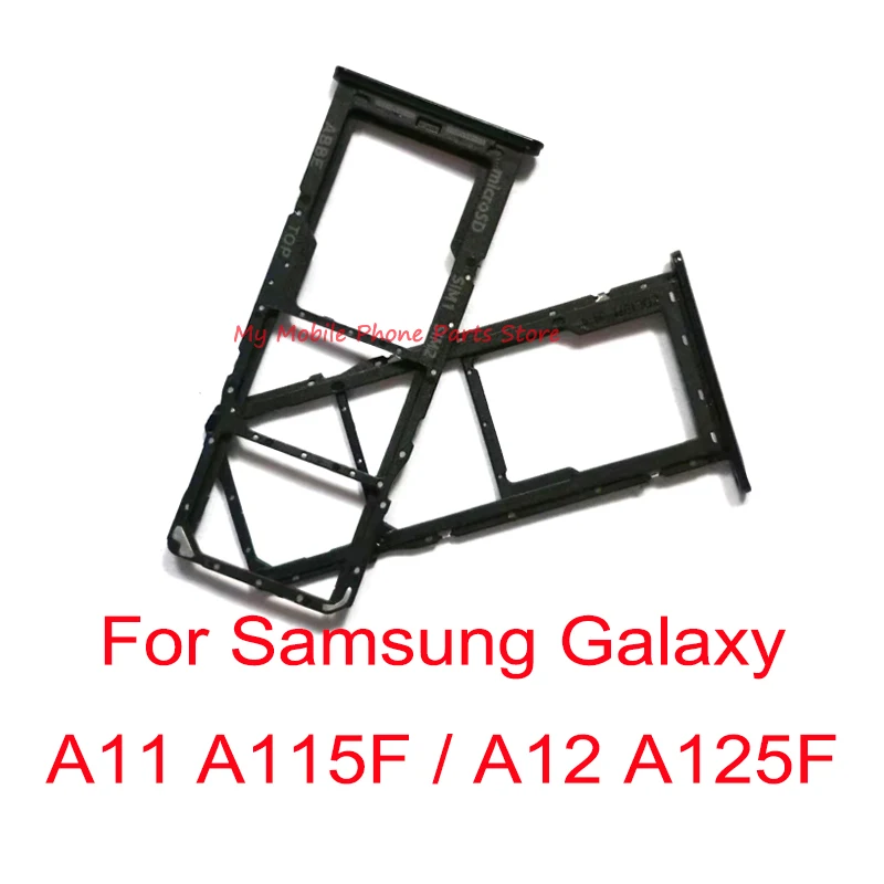 

10 PCS Dual Sim Card Tray For Samsung Galaxy A11 A115 A115F A12 A125 A125F SIM Tray SD Card Holder Reader Slot Repair Parts
