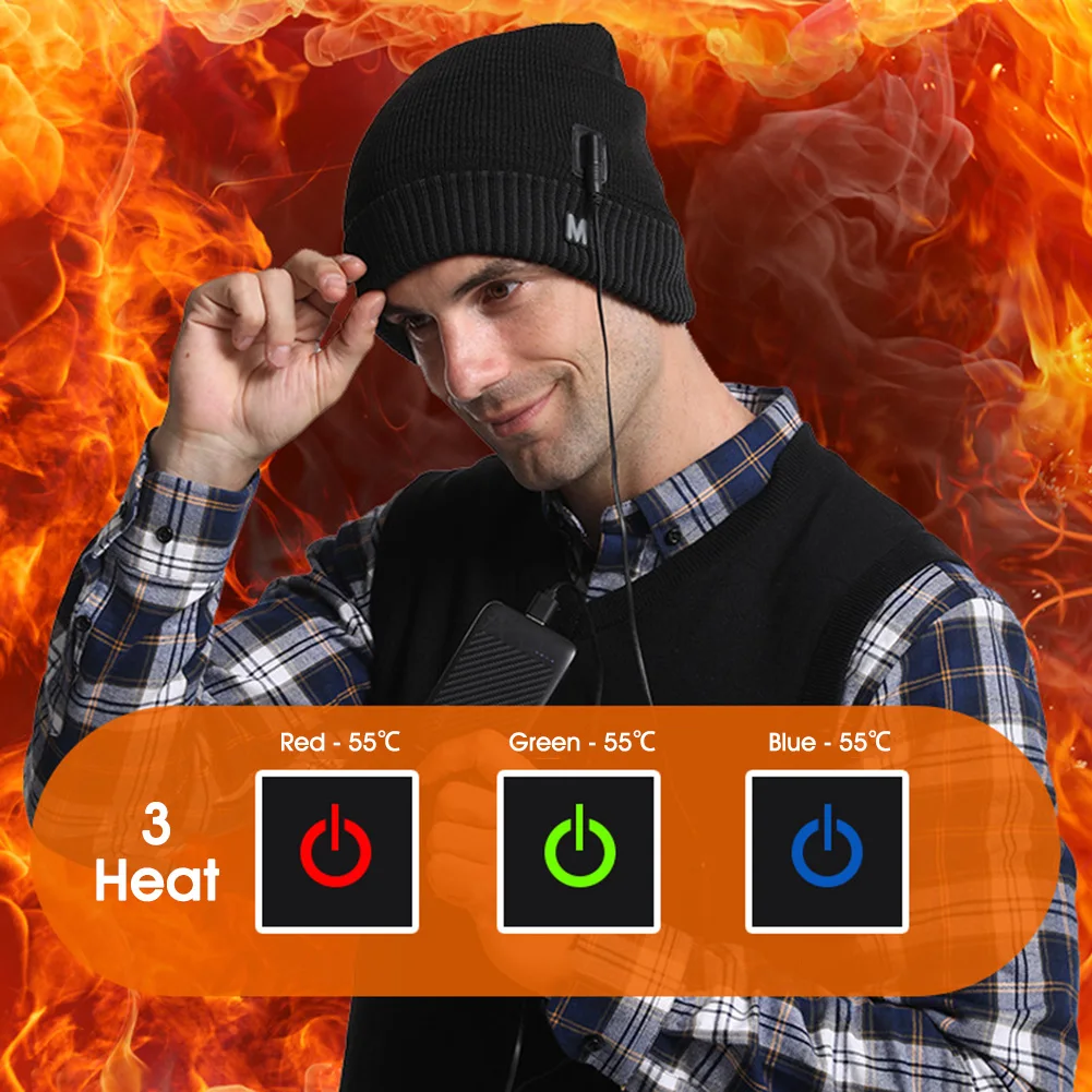 Heated Hat Winter Beanie Skull Cap for Men and Women Rechargeable Washable with 3 Heat
Heated Hat Winter Beanie Skull Cap for Men and Women Rechargeable Washable with 3 Heat