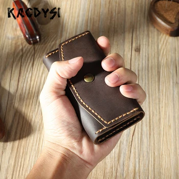 Crazy Horse Leather Vintage Small Mens Keys Holder Mini Key Chain Case Pouch Bag Quality Keyring Wallet Key Chain Coin Bag Purse 
Crazy Horse Leather Vintage Small Mens Keys Holder Mini Key Chain Case Pouch Bag Quality Keyring Wallet Key Chain Coin Bag Purse