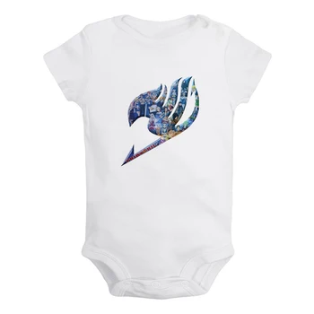 

Fairy Tail Guild Symbol One Tail of a Whale Newborn Baby Boys Girls Outfits Jumpsuit Print Infant Bodysuit Clothes Cotton Sets