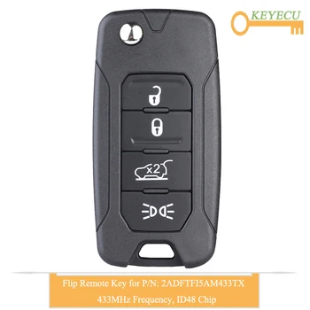 KEYECU Flip Remote Control Key for Jeep Renegade 2016 2017 2018, Fob 4 Button - 433MHz - ID48 Megamos AES / 4A - 2ADFTFI5AM433TX
KEYECU Flip Remote Control Key for Jeep Renegade 2016 2017 2018, Fob 4 Button - 433MHz - ID48 Megamos AES / 4A - 2ADFTFI5AM433TX