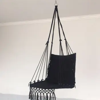 Hammock Chair Macrame Swing Hanging Cotton Rope Hammock Swing Chair for Indoor
Hammock Chair Macrame Swing Hanging Cotton Rope Hammock Swing Chair for Indoor