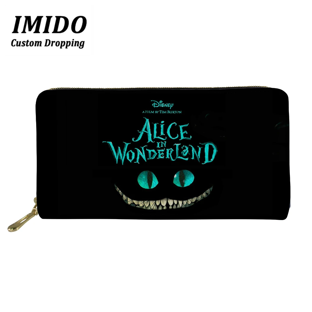 IMIDO Cat Wallet Cheshire Cat Print Women Wallets Long Style PU Leather Female Clutch Card Holder Forever Young Wallet Carteras
IMIDO Cat Wallet Cheshire Cat Print Women Wallets Long Style PU Leather Female Clutch Card Holder Forever Young Wallet Carteras