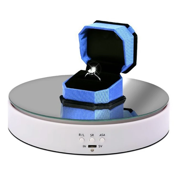 360 Degree Two-Speed Adjustable Speed Electric Rotating Disc Jewelry Storage Display Base Photography Turntable
360 Degree Two-Speed Adjustable Speed Electric Rotating Disc Jewelry Storage Display Base Photography Turntable