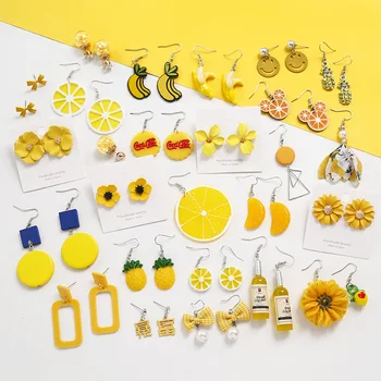 2020 Korean Fashion Women Cute Lemon Yellow Flower Fruit Star Heart Drop Earrings for Women Geometric Dangle Earrings Jewelry
2020 Korean Fashion Women Cute Lemon Yellow Flower Fruit Star Heart Drop Earrings for Women Geometric Dangle Earrings Jewelry