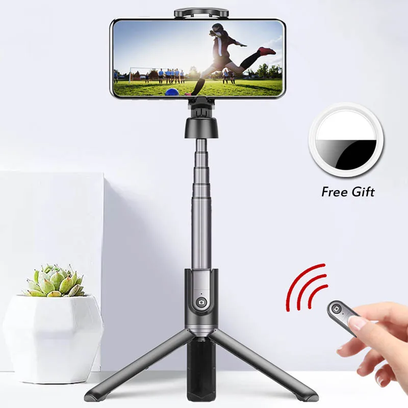 Foldable Tripod Selfie Stick Bluetooth Selfie Stick with Wireless Remote Control Shutter Lighting Selfie Fill Light For Phones
Foldable Tripod Selfie Stick Bluetooth Selfie Stick with Wireless Remote Control Shutter Lighting Selfie Fill Light For Phones