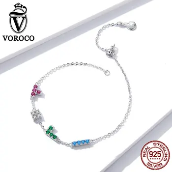 VOROCO BNB040 925 Sterling Silver Russian Tetris Stylish Bracelet For Women Colored Zircon Fine Jewelry Summer Funny Wearing
VOROCO BNB040 925 Sterling Silver Russian Tetris Stylish Bracelet For Women Colored Zircon Fine Jewelry Summer Funny Wearing