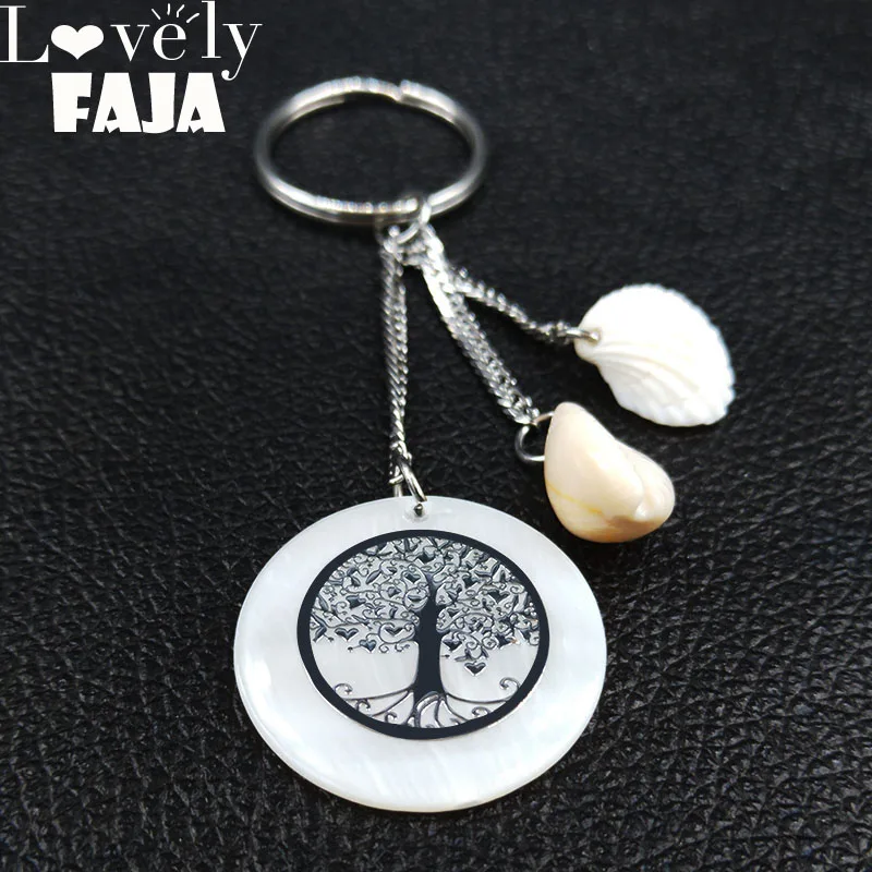 2019 New Fashion Tree of Life Shell Stainless Steel Keychain for Women Silver Color Keyring Jewelry llaveros para mujer K77649B
2019 New Fashion Tree of Life Shell Stainless Steel Keychain for Women Silver Color Keyring Jewelry llaveros para mujer K77649B