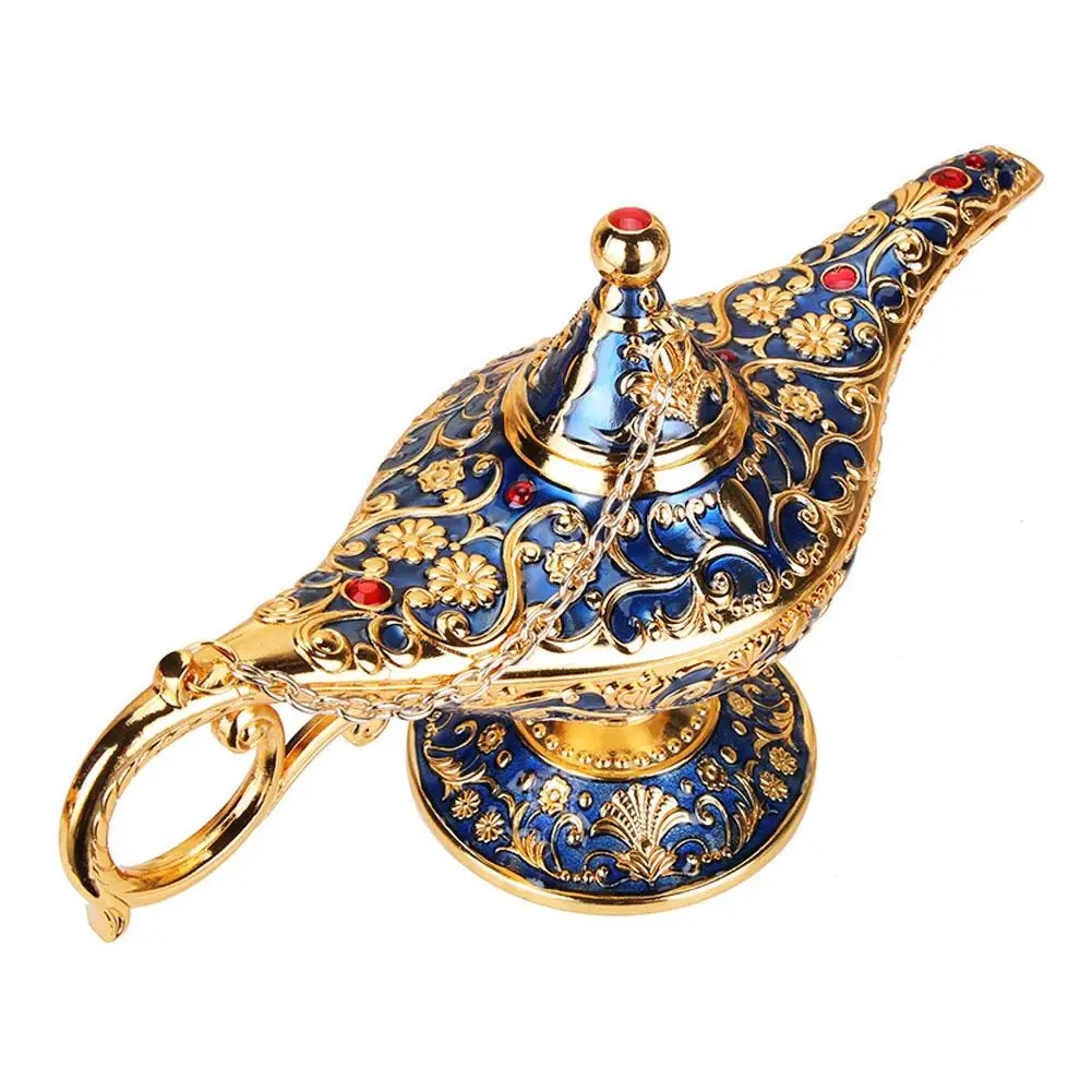 Aladdin Lamp Traditional Hollow Out Fairy Tale Magic Aladdin Wishing Genie Lamp Tea Pot Retro Home Decoration Accessories
Aladdin Lamp Traditional Hollow Out Fairy Tale Magic Aladdin Wishing Genie Lamp Tea Pot Retro Home Decoration Accessories