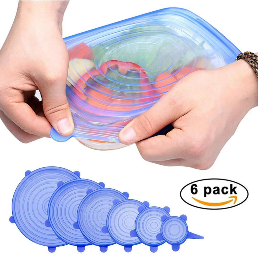 6pcs/set Universal Silicone Lids Durable Reusable Food Save Cover Keeping Fresh Seal Cooking Kitchen Accessories Fits All Shapes
6pcs/set Universal Silicone Lids Durable Reusable Food Save Cover Keeping Fresh Seal Cooking Kitchen Accessories Fits All Shapes