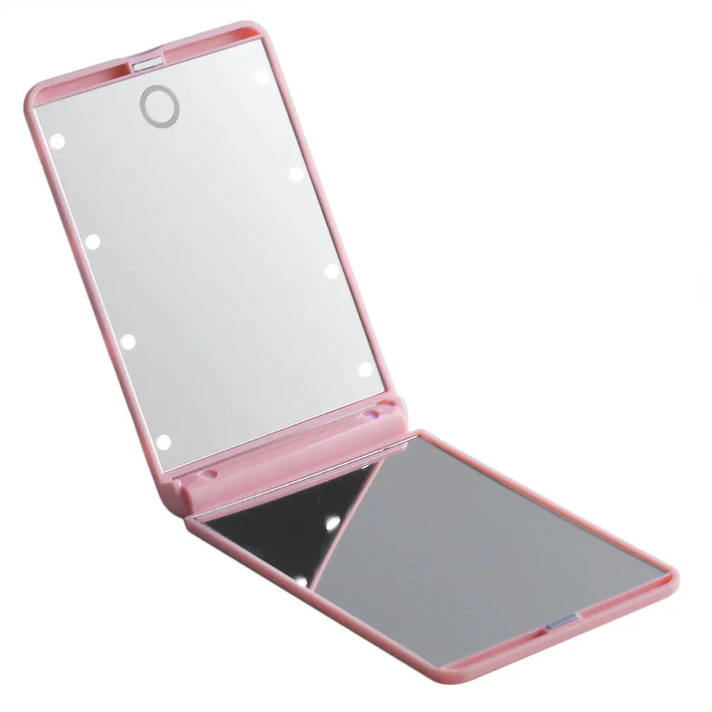 Portable Folding Adjustable Brightness 8 LED Lighted 1X 2X Magnification Travel Mirror with Battery for Cosmetic Makeup
Portable Folding Adjustable Brightness 8 LED Lighted 1X 2X Magnification Travel Mirror with Battery for Cosmetic Makeup