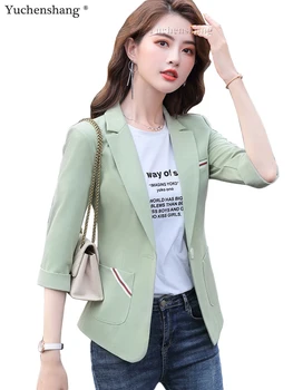 New Business Blazer Jacket Slim One Button Elegant Blazer Outerwear Office Lady Suit Women Casual Tops
New Business Blazer Jacket Slim One Button Elegant Blazer Outerwear Office Lady Suit Women Casual Tops