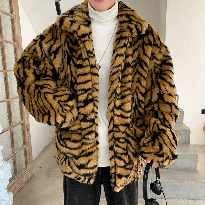 2019 Winter Men's Tiger Print Trench Leather Fur Loose Coat Lovers Cotton-padded Clothes Parkas Casual In Warm Snow Jackets
2019 Winter Men's Tiger Print Trench Leather Fur Loose Coat Lovers Cotton-padded Clothes Parkas Casual In Warm Snow Jackets