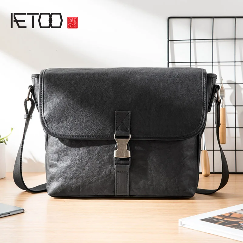 AETOO Leather slant bag, men's functional trend shoulder bag, workwear bag, psoriasis bag
AETOO Leather slant bag, men's functional trend shoulder bag, workwear bag, psoriasis bag