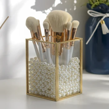 Cosmetic Storage Box Golden Desktop Lipstick Finishing Glass Jewelry Classification Storage Makeup Brush Organizer
Cosmetic Storage Box Golden Desktop Lipstick Finishing Glass Jewelry Classification Storage Makeup Brush Organizer