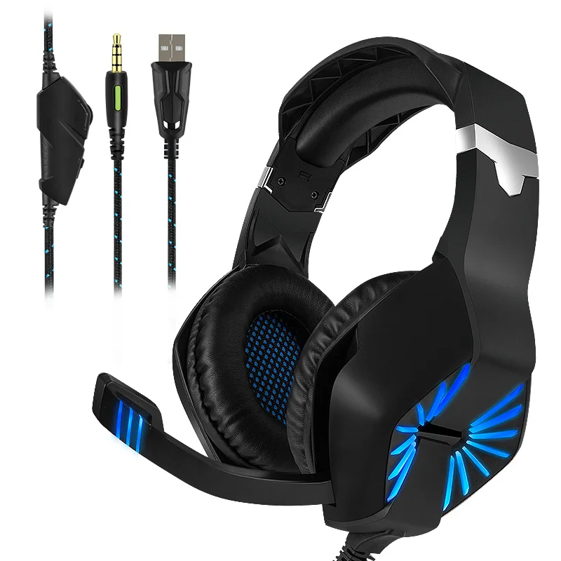 New LED illuminated gaming headset, virtual surround sound USB headset gaming headset with microphone for PC PUBG
New LED illuminated gaming headset, virtual surround sound USB headset gaming headset with microphone for PC PUBG